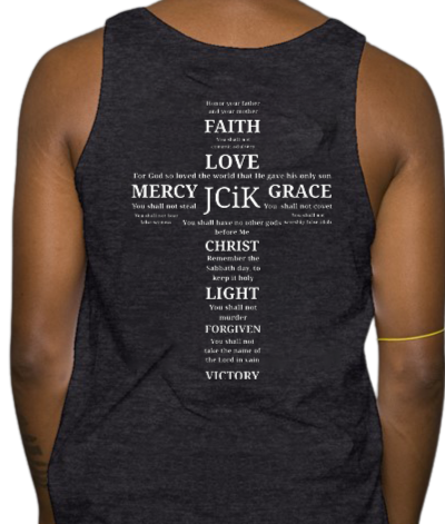 Ten Commandment JCIK Tank Top - Heather Dark Grey